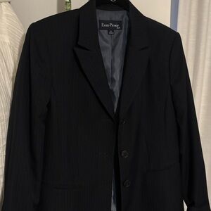 Blue pinstripe vintage Evan Picone suit jacket.